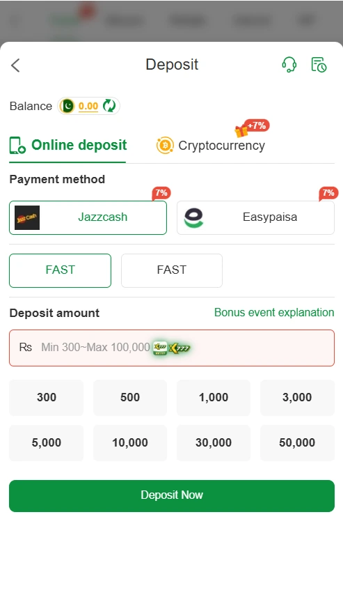 X777 Game deposit